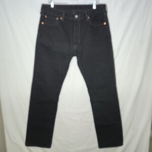Levi's Men's Black 501 Button Fly Jeans Size 36x34 Like New